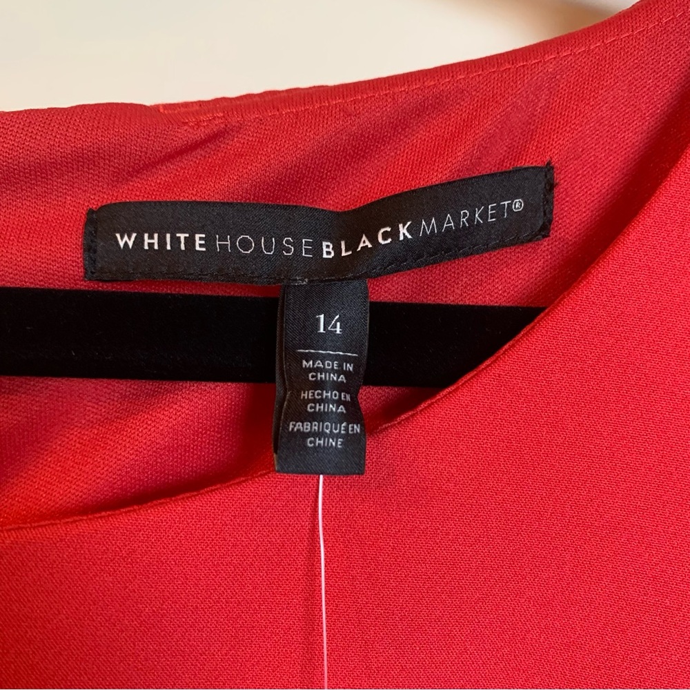 NWT Size 14 White House Black Market Body Perfecting Flutter Sleeve Sheath Dress - Picture 7 of 9